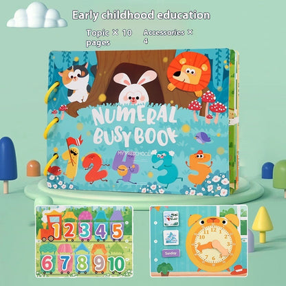 Educational Quiet Paste Book Full English Early Education Velcro Paper Enlightenment Toys