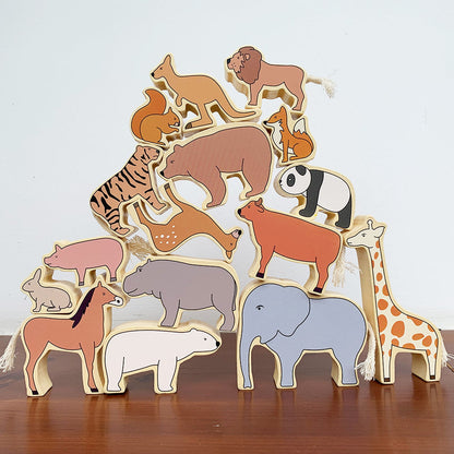 Animal Jenga Balance Building Blocks Hand-eye Coordination Toys