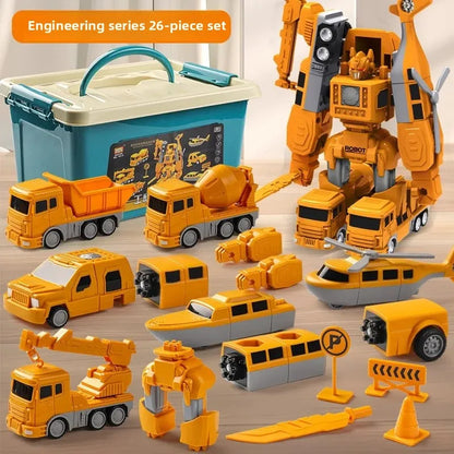 Magnetic Robotic Engineering Vehicle Building Blocks