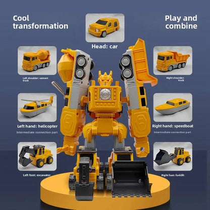 Magnetic Robotic Engineering Vehicle Building Blocks