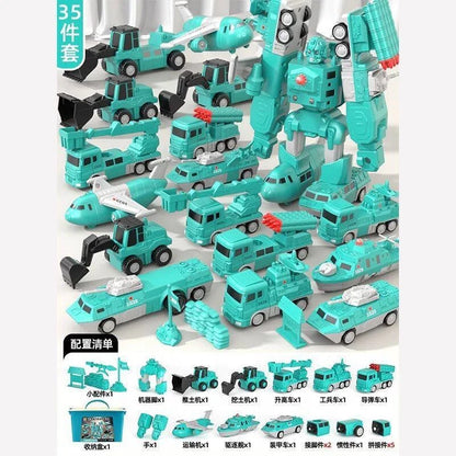 Magnetic Robotic Engineering Vehicle Building Blocks