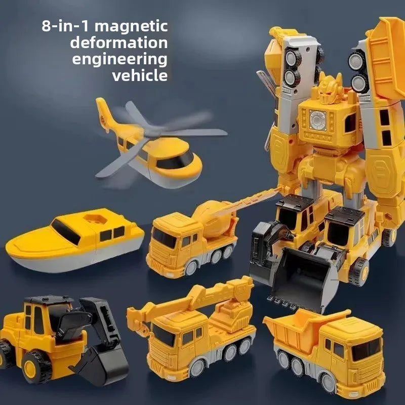 Magnetic Robotic Engineering Vehicle Building Blocks